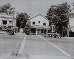 Buildings on First Street near Ruggles Variety Store, Sonoma, California, 1950s