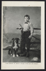 Jack London at about 9 years--with his dog Rollo