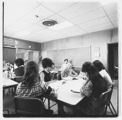 Students and instructor in a medical secretarial class at Luther Burbank College of Commerce, Santa Rosa, California, 1971
