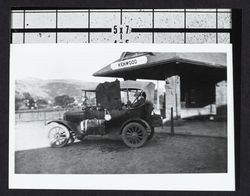 C.L. Newcomb in his car parked at the Kenwood Depot