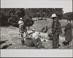 Redwood Rangers relax at Stewart Ranch, Mohrhardt Ridge Road, Cazadero, California, June 9, 1946