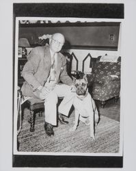 Edmond D. Coblentz and his dog