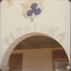 Quadrafoil louver on the Petaluma depot, Petaluma, California, 1977