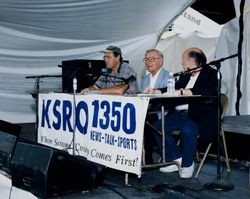 Racing question and answer pros at the Sonoma County Fair, Santa Rosa, California