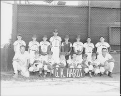 Little League team sponsored by G.K. Hardt, Santa Rosa, California, 1960