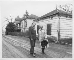Leslie Hood and Helen Putnam at the Watson Ranch scenic easement dedication, Petaluma, California, 1979