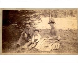 Charles and Lulu Ellsworth Northrup pose with their son, Frederick, Petaluma, California, about 1889