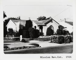 Mission Revival Bungalow with stucco exterior