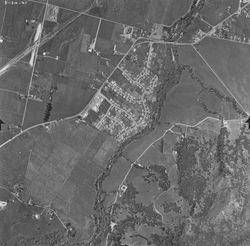 Aerial view of Old Redwood Highway and Mark West Springs Road