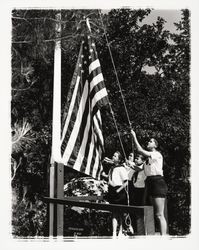 Camp Fire Girls engaged in various activities at Camp Maacama, Healdsburg, California, 1961