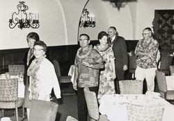 Jack and Mary Dei at dairy-related at an unidentified restaurant in Honolulu, Hawaii, about 1970