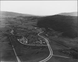 Aerial view of Oakmont area, Santa Rosa, California, 1964