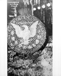 Cloverdale Citrus Fair '27--depiction of a U.S. coin in citrus