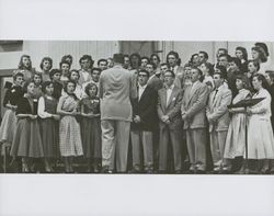 Santa Rosa High School A Capella Choir performing in Petaluma, California, November 13, 1954