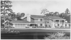 Model homes at Wikiup Rancho Estates, Santa Rosa, California, 1962