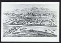 Line drawing entitled "Sonoma and Marin District Agricultural Society Fairgrounds."