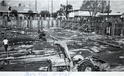 Laying the foundation of the Sonoma County Public Library, Santa Rosa