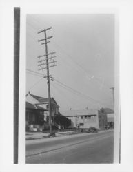 Main Street after the palm trees have been removed, Petaluma, California, 1926