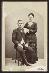 Portrait of Rilla L. Caster and George J. Caster, about 1889