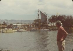 Scow Schooner "Alma" in Petaluma, California, August 1976