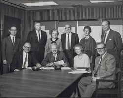 Library Advisory Committee of the Mayors' and Councilmen's Association of Sonoma County with Board of Trustees of the Santa Rosa-Sonoma County Public Library, 211 E Street, Santa Rosa, California, 1968