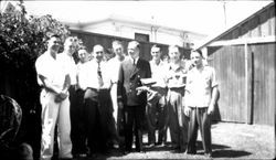 Unidentified group of men, Petaluma, California, 1942