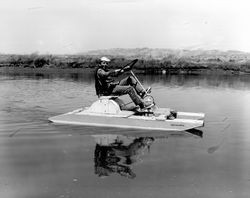 Pontoon boat on the Petaluma River