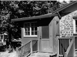 Detail of shed-roofed wood addition to the Arthur B. Smith & Mary Libby House located at 4818 Kiern Court, Santa Rosa, California, July 11, 1989