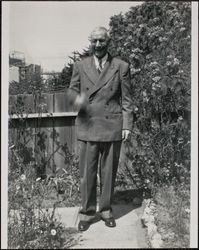 John Gilmore Callison in the backyard, 1940s