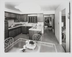 Kitchen of a Hidden Valley model home, Santa Rosa, California, 1966