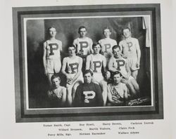 Track team of Petaluma High School, 331 Keller Street, Petaluma, California, 1911