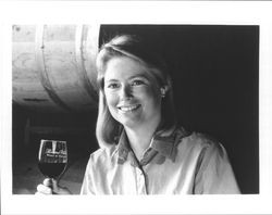 Jill Davis, wine maker and Vice President of Production for Buena Vista Winery, Sonoma, California, about 1985