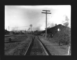 Northwestern Pacific Railroad tracks at Willits station