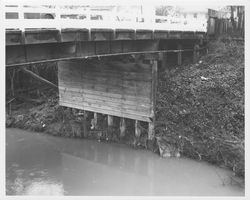 Flood damage to Pierson Street bridge from the Matanzas creek