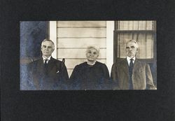 Albert Burnett with his sister and brother-in-law