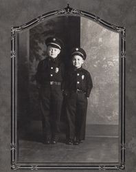 Portrait of Thomas Herbert Ware and his best friend, Santa Rosa, California, about 1930