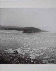 Mouth of Salmon Creek and eroded dunes at its mouth, Sonoma County Coast, California, 1960s