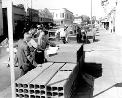 Construction work on Washington Street