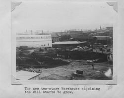 Two-story warehouse at the Poultry Producers of Central California at 323 E. Washington Street, Petaluma, California, near completion