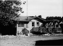 Back and patio of the Arthur B. Smith & Mary Libby House located at 4818 Kiern Court, Santa Rosa, California, July 11, 1989
