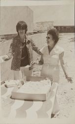 Mary Waltman at the laying of the Rohnert Park Public Library cornerstone