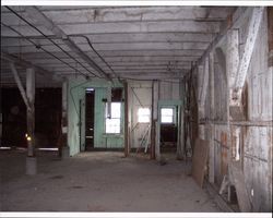 Interior of livery stable at Steamer Landing Park, Petaluma, California, Nov. 18, 2004