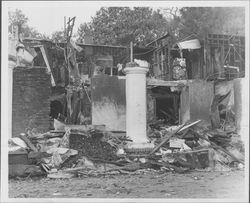 Fire at the Burdell Ranch in Novato, California in 1964]