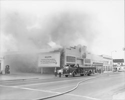 Sanderson Motor Company fire, Petaluma, California, January 23, 1961