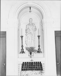 Statue inside St. Vincent de Paul Church, Petaluma, California, 1962