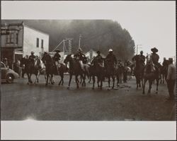 Redwood Rangers and others at staging area for the 100 Mile Endurance Race, River Road, Guerneville, California, September 7, 1946