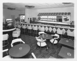 Cocktail lounge at Holiday Bowl, Santa Rosa, California, 1959