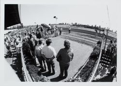 View of winner's circle at the Sonoma County Fair Racetrack, Santa Rosa, California