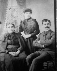 Marta, Francisca Benicia, and Juan Bautista Carrillo, Santa Rosa, California, about 1880