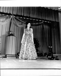 June Hill in the Miss Sonoma County swim suit competition, Santa Rosa, California, 1971